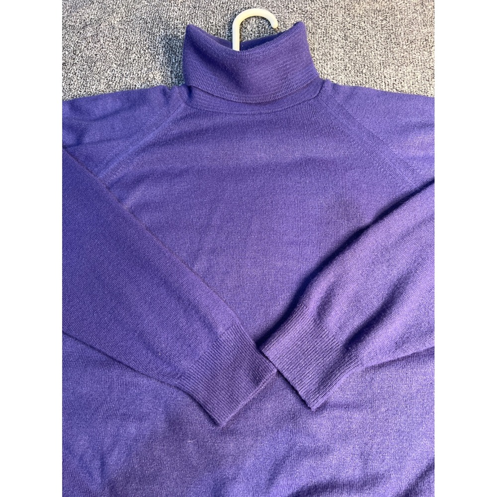 Designers Originals Purple Turtleneck Sweater Luxelon Acrylic XL Vintage Style